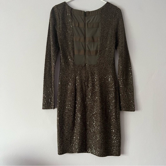 Alice + Olivia Nala Sequined Dress in Chocolate Small - Picture 5 of 14